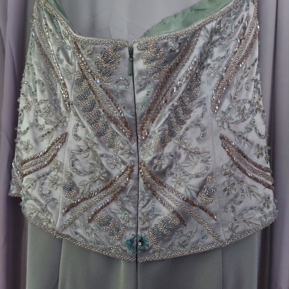 Montage Mon Cheri Beaded Corset Top A-Line Formal Dress With Jacket Size 6 - Picture 4 of 10